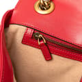 Miniatyrbilde 8 av 10: Pre-owned Gucci Small GG Marmont Matelasse Leather Flap Crossbody Red