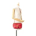 Miniatyrbilde 10 av 10: Pre-owned Gucci Small GG Marmont Matelasse Leather Flap Crossbody Red
