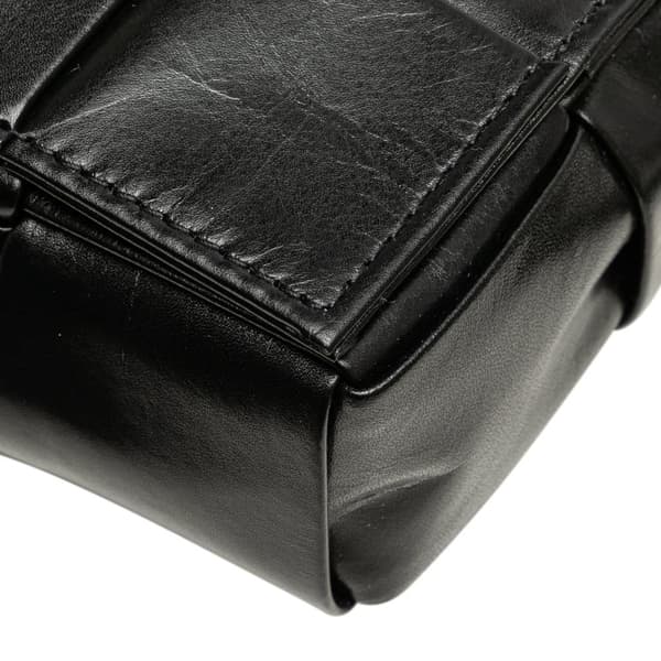 Pre-owned Bottega Veneta Candy Nappa Intrecciato Cassette Crossbody Black