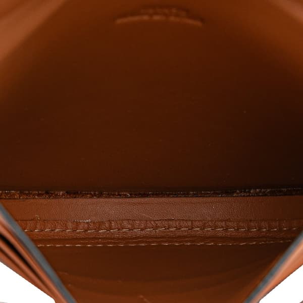 Pre-owned LOEWE Mini Soft Calfskin Heel Pouch Brown