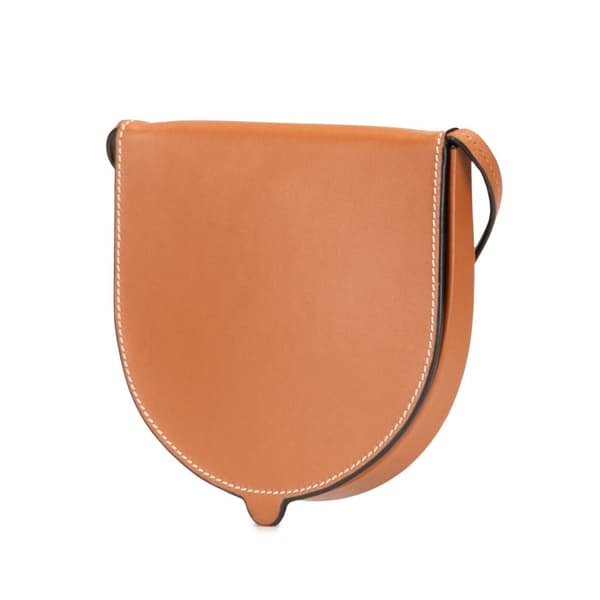 Pre-owned LOEWE Mini Soft Calfskin Heel Pouch Brown