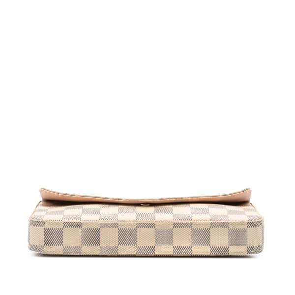 Pre-owned Louis Vuitton Damier Azur Pochette Felicie White