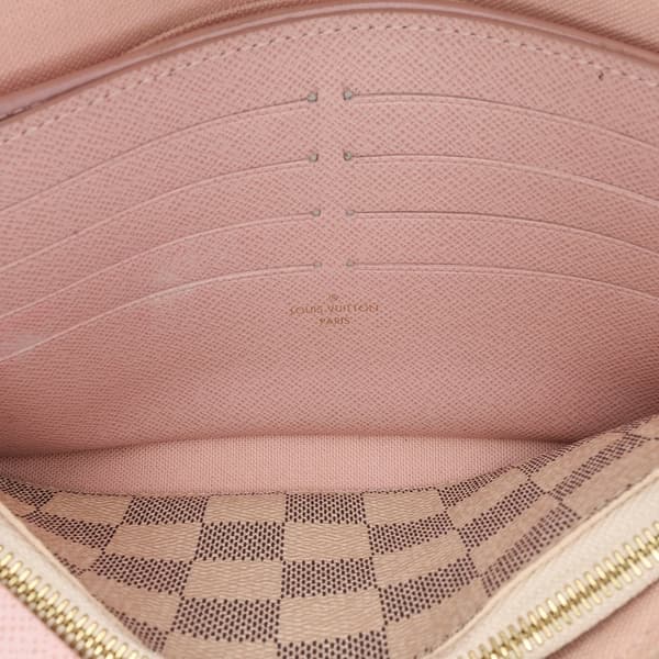 Pre-owned Louis Vuitton Damier Azur Pochette Felicie White