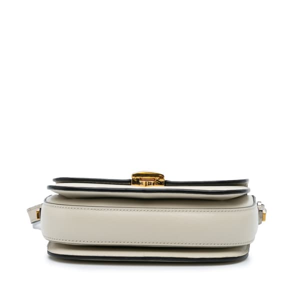 Pre-owned Gucci Mini Leather Sylvie 1969 Crossbody White