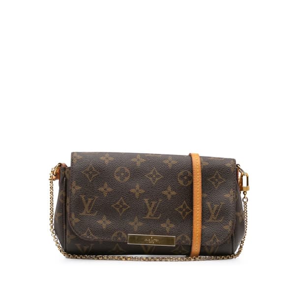 Pre-owned Louis Vuitton Monogram Favorite PM Brown