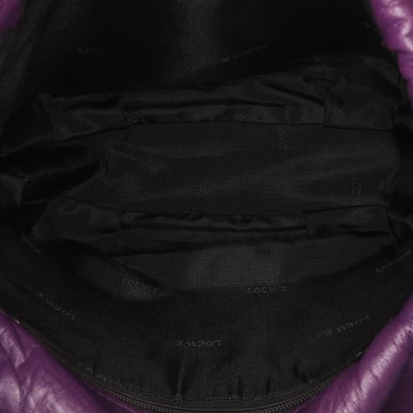 Pre-owned LOEWE Anagram Nappa Crossbody Purple