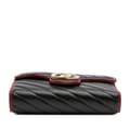 Miniatyrbillede 3 af 9: Pre-owned Gucci GG Marmont Matelasse Leather Torchon Wallet On Chain Black