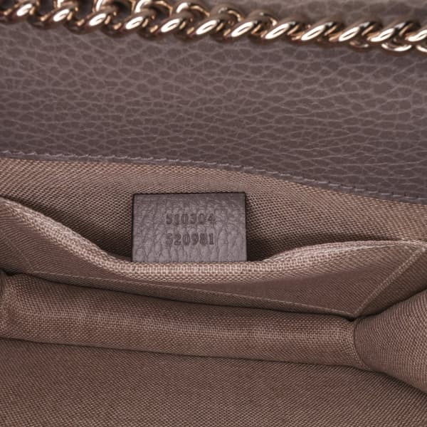Pre-owned Gucci Small Dollar Calfskin Interlocking G Crossbody Brown