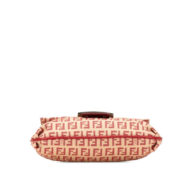 Pre-owned Fendi Zucchino Canvas Flap Crossbody Brown