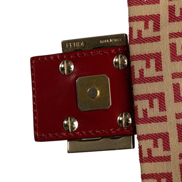 Pre-owned Fendi Zucchino Canvas Flap Crossbody Brown