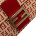 Miniatyrbild 6 av 7: Pre-owned Fendi Zucchino Canvas Flap Crossbody Brown