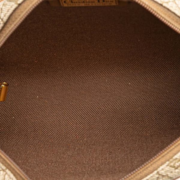 Pre-owned Dior Honeycomb Coated Canvas Crossbody Brown