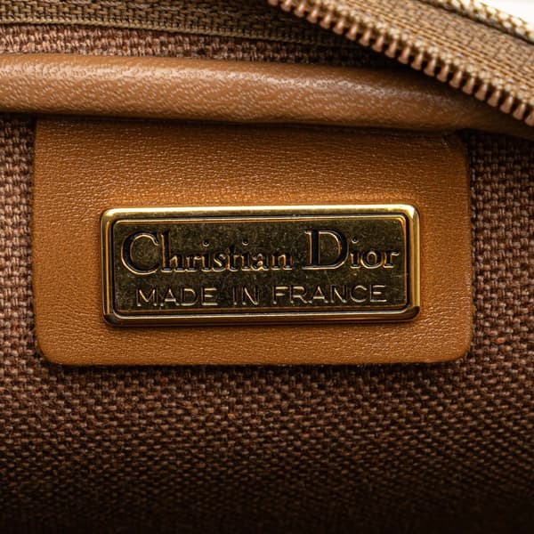 Pre-owned Dior Honeycomb Coated Canvas Crossbody Brown
