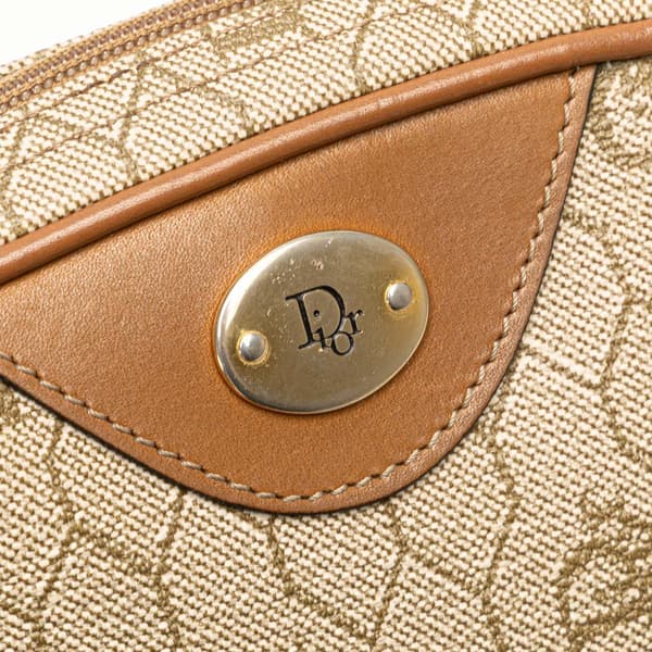 Pre-owned Dior Honeycomb Coated Canvas Crossbody Brown