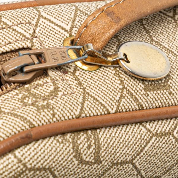 Pre-owned Dior Honeycomb Coated Canvas Crossbody Brown