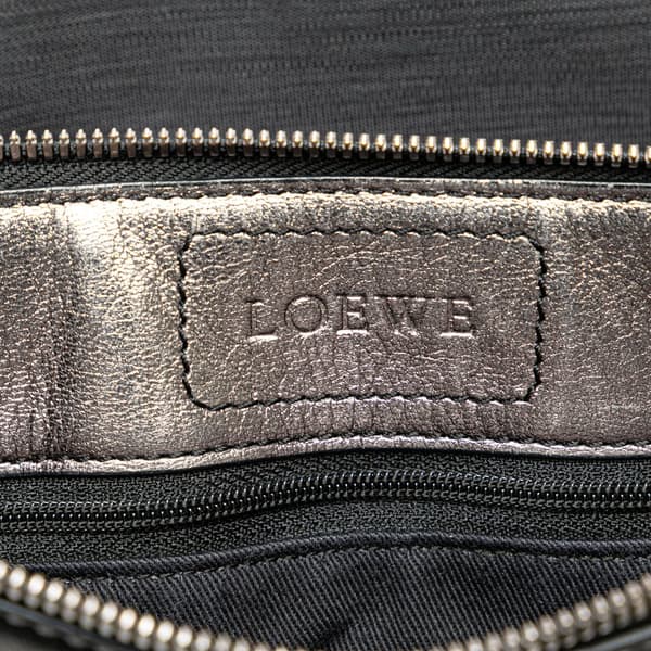 Pre-owned LOEWE Anagram Nylon Crossbody Gray