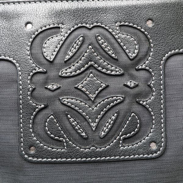 Pre-owned LOEWE Anagram Nylon Crossbody Gray