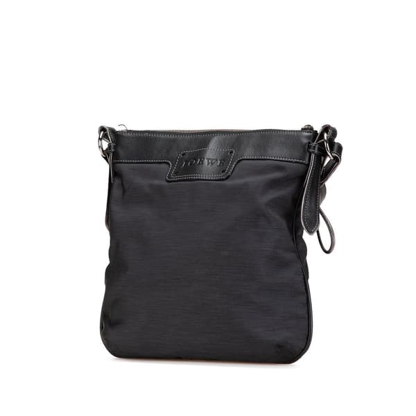 Pre-owned LOEWE Anagram Nylon Crossbody Gray