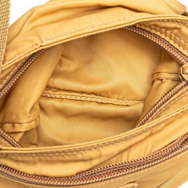 Pre-owned Prada Tessuto Zip Top Crossbody Brown