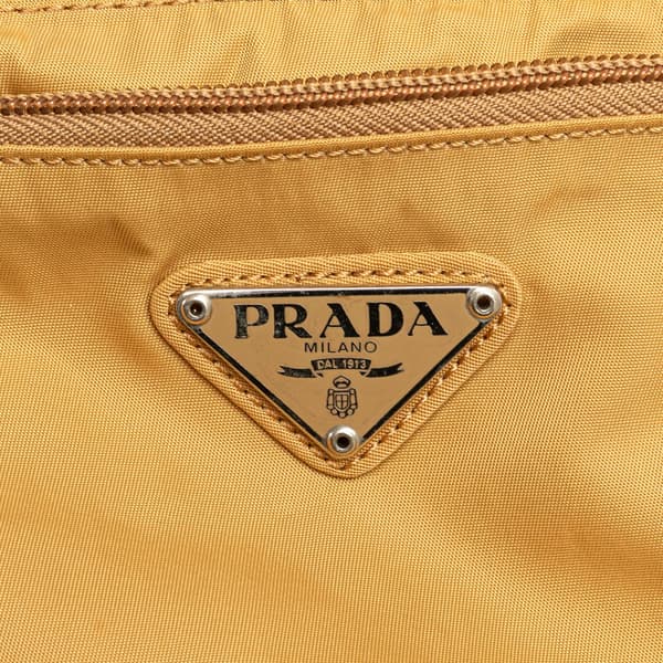 Pre-owned Prada Tessuto Zip Top Crossbody Brown