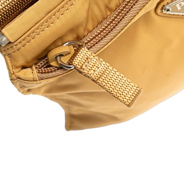 Pre-owned Prada Tessuto Zip Top Crossbody Brown