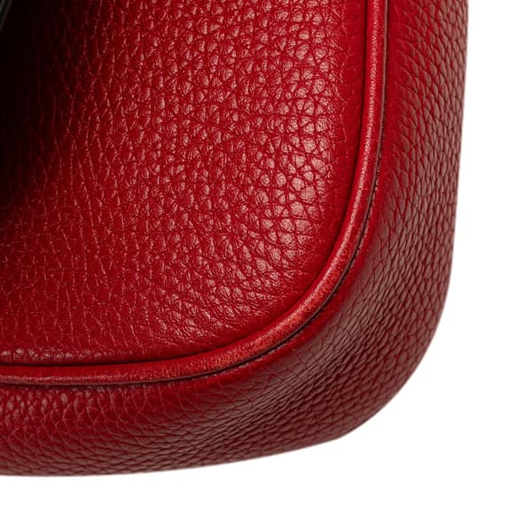 Pre-owned Gucci Medium Leather Soho Chain Flap Crossbody Red