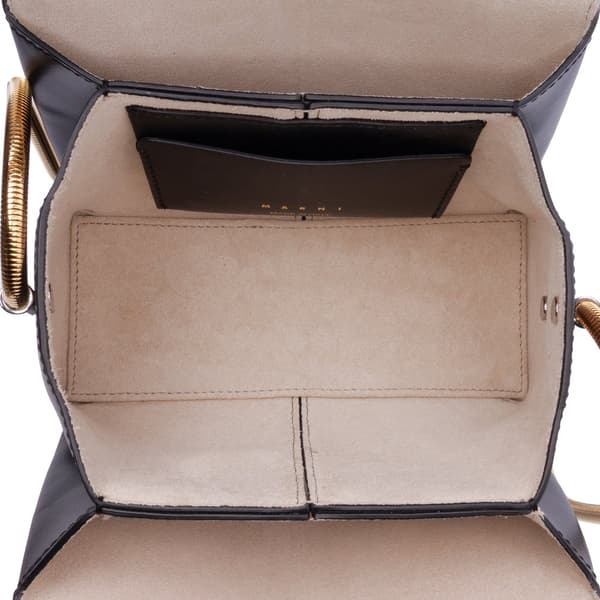 Pre-owned Marni Small Leather Toggle Crossbody Black