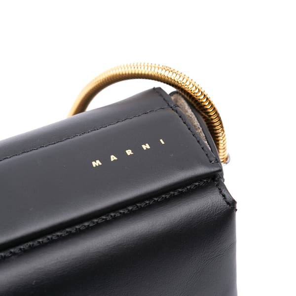 Pre-owned Marni Small Leather Toggle Crossbody Black
