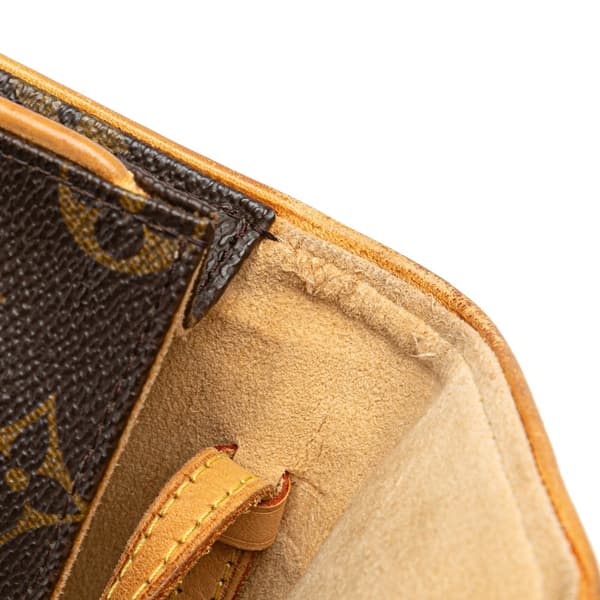 Pre-owned Louis Vuitton Monogram Pochette Twin GM Brown