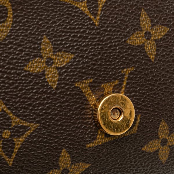 Pre-owned Louis Vuitton Monogram Pochette Twin GM Brown