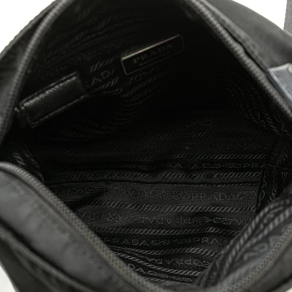 Pre-owned Prada Tessuto Zip Top Crossbody Black