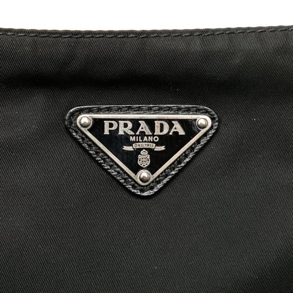 Pre-owned Prada Tessuto Zip Top Crossbody Black