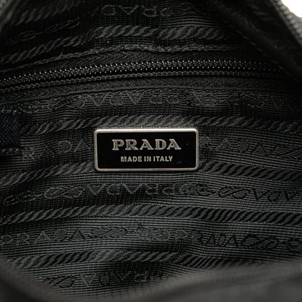 Pre-owned Prada Tessuto Zip Top Crossbody Black