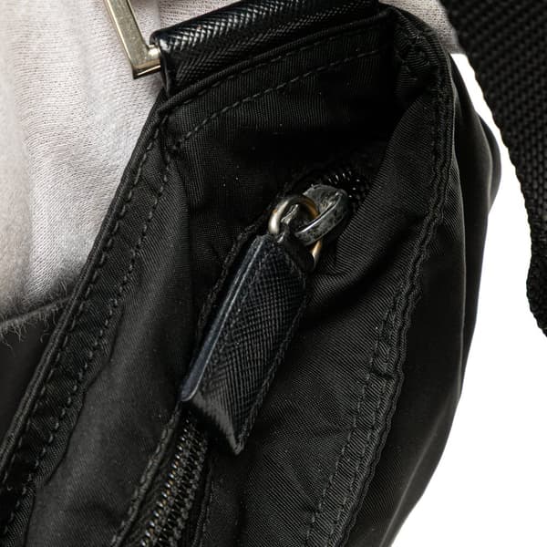 Pre-owned Prada Tessuto Zip Top Crossbody Black