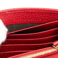 Miniatyrbillede 7 af 10: Pre-owned Gucci Leather Interlocking G Dollar Wallet on Chain Red
