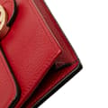 Miniatyrbillede 10 af 10: Pre-owned Gucci Leather Interlocking G Dollar Wallet on Chain Red