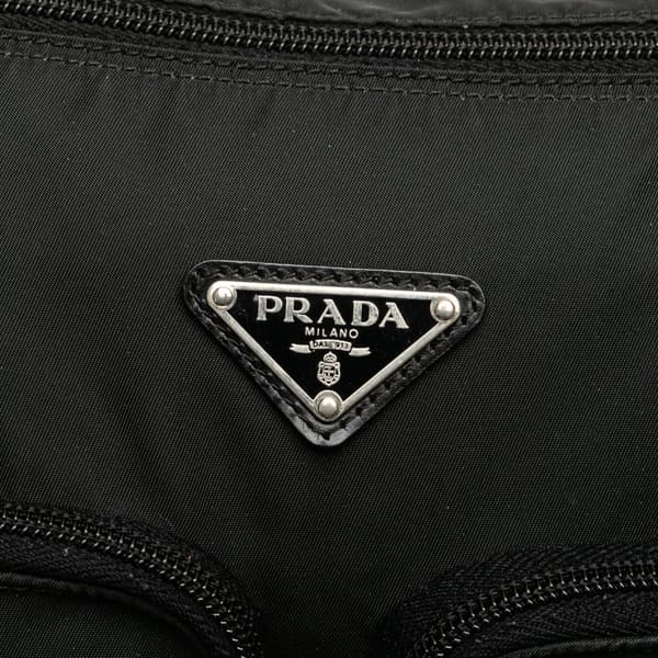 Pre-owned Prada Tessuto Zip Top Crossbody Black