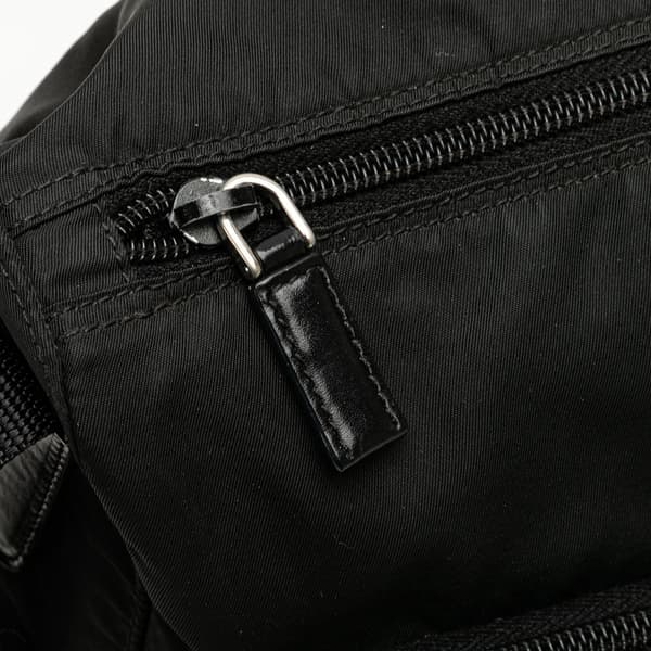 Pre-owned Prada Tessuto Zip Top Crossbody Black