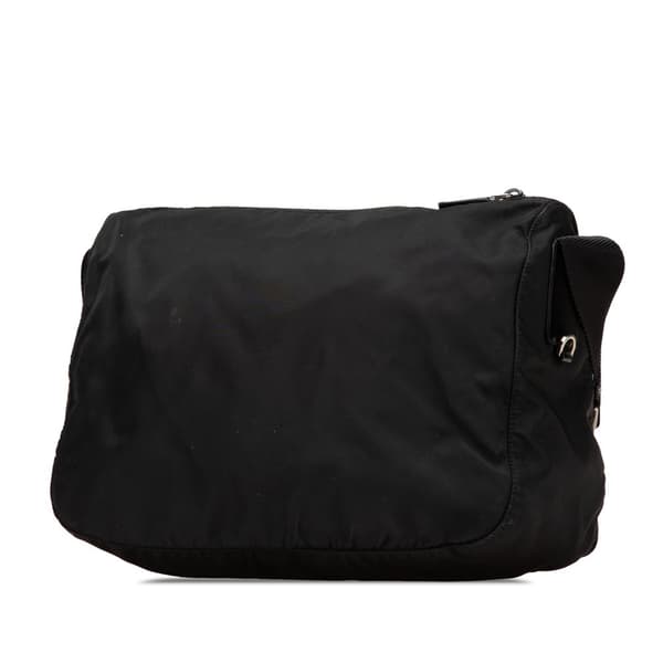 Pre-owned Prada Tessuto Zip Top Crossbody Black