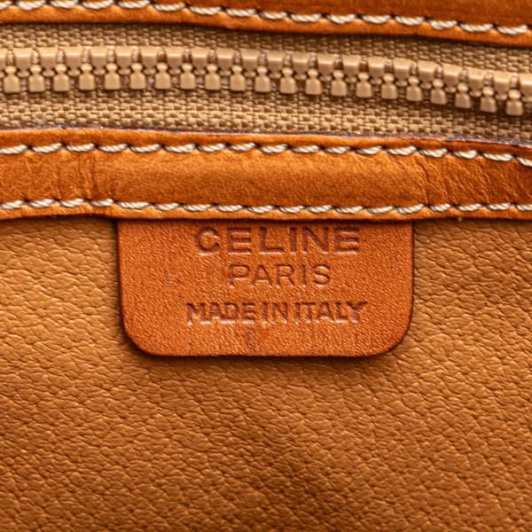 Pre-owned Celine Macadam Coated Canvas Crossbody Brown