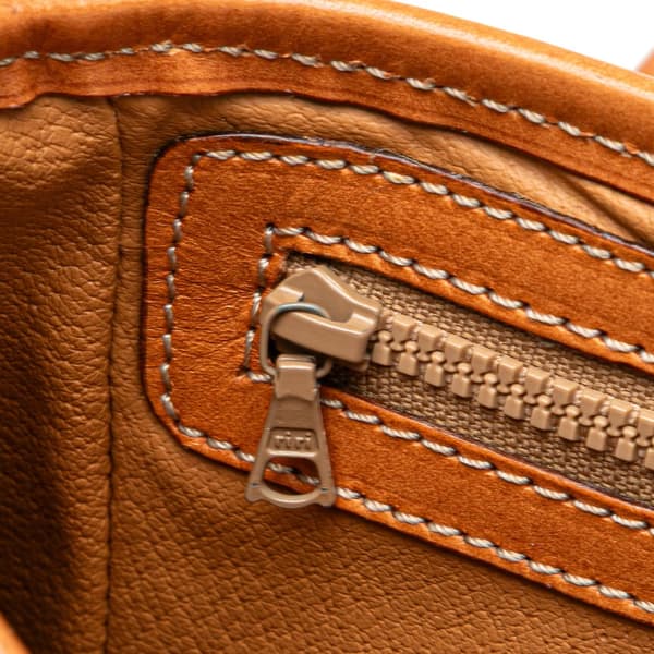 Pre-owned Celine Macadam Coated Canvas Crossbody Brown