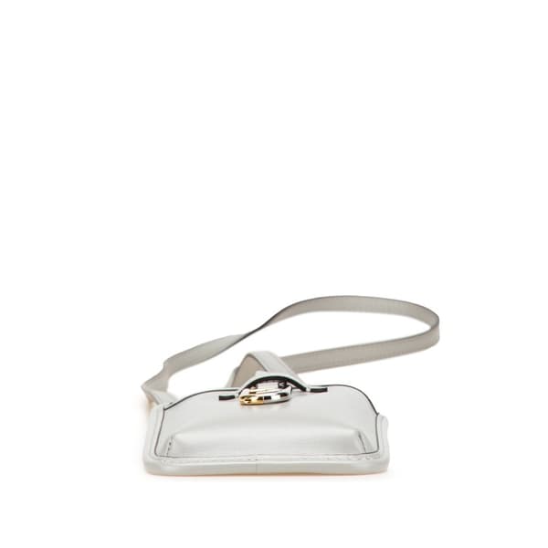 Pre-owned Fendi Leather Phone Pouch Crossbody Gray