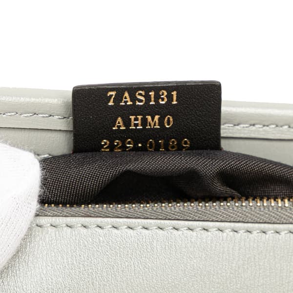Pre-owned Fendi Leather Phone Pouch Crossbody Gray