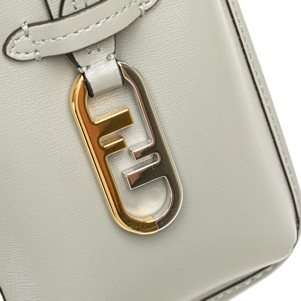 Pre-owned Fendi Leather Phone Pouch Crossbody Gray