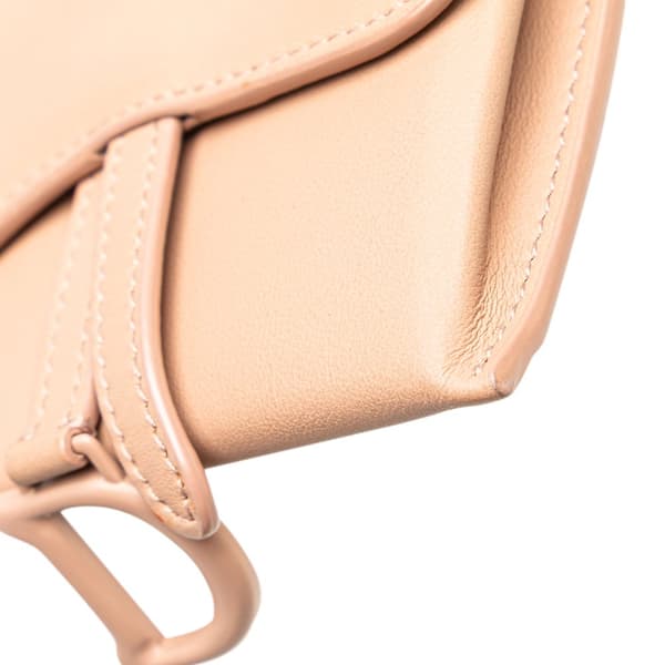Pre-owned Dior Nano Ultra Matte Calfskin Saddle Chain Pouch Brown
