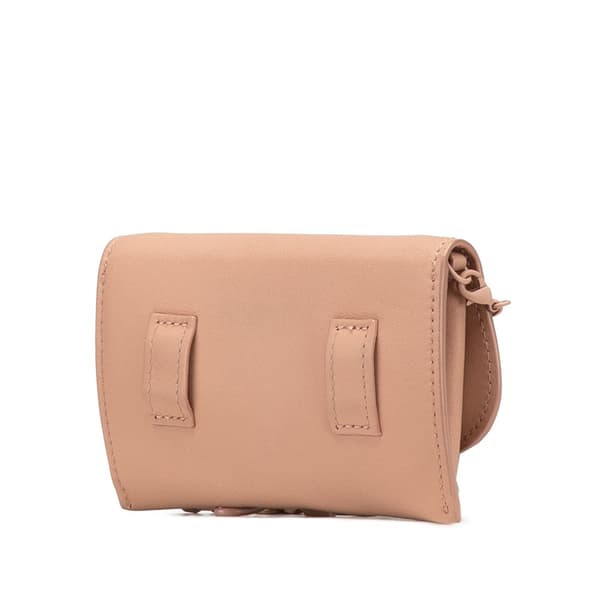 Pre-owned Dior Nano Ultra Matte Calfskin Saddle Chain Pouch Brown