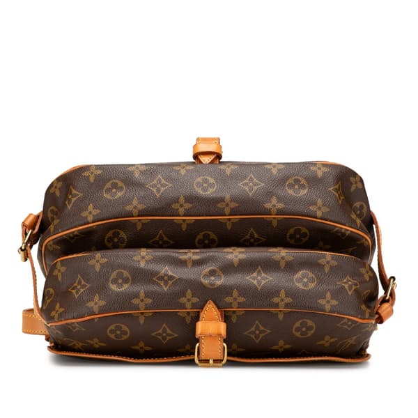 Pre-owned Louis Vuitton Monogram Saumur 30 Brown