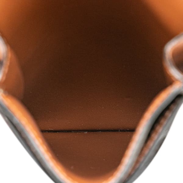 Pre-owned Celine Triomphe Coated Canvas Phone Pouch Flap Crossbody Brown