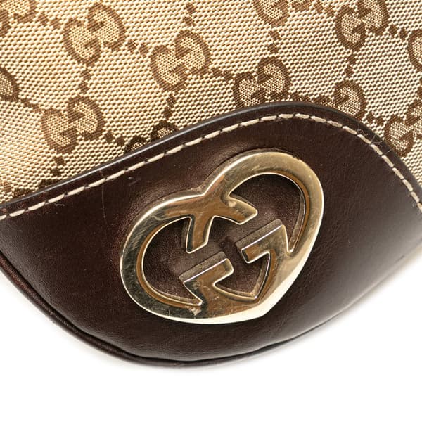 Pre-owned Gucci GG Canvas Lovely Crossbody Brown