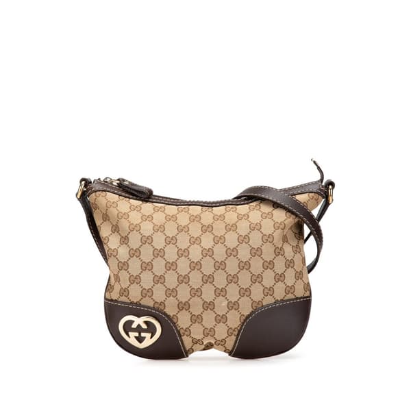 Pre-owned Gucci GG Canvas Lovely Crossbody Brown